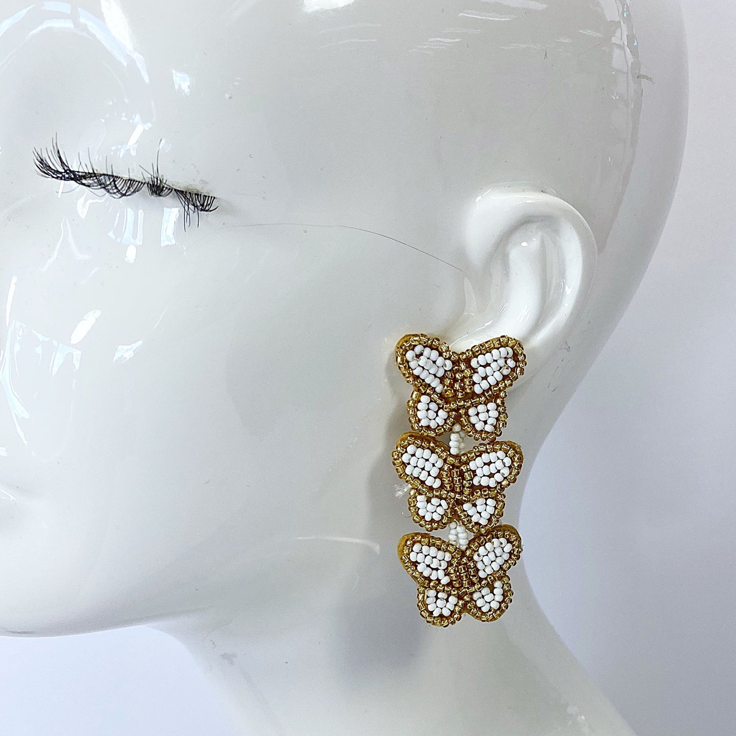 E1207 FER4358 Butterfly Drop Dangle Earrings