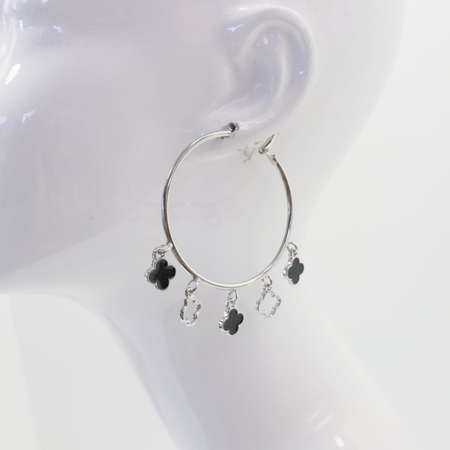 Clover Charms Hoop Earrings | E0494