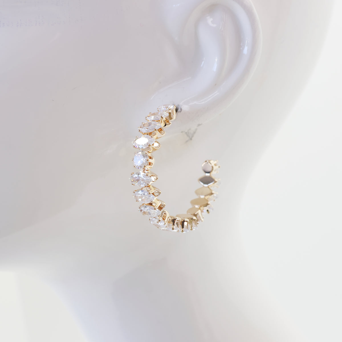 Full Crystal Hoop Earrings | E0530