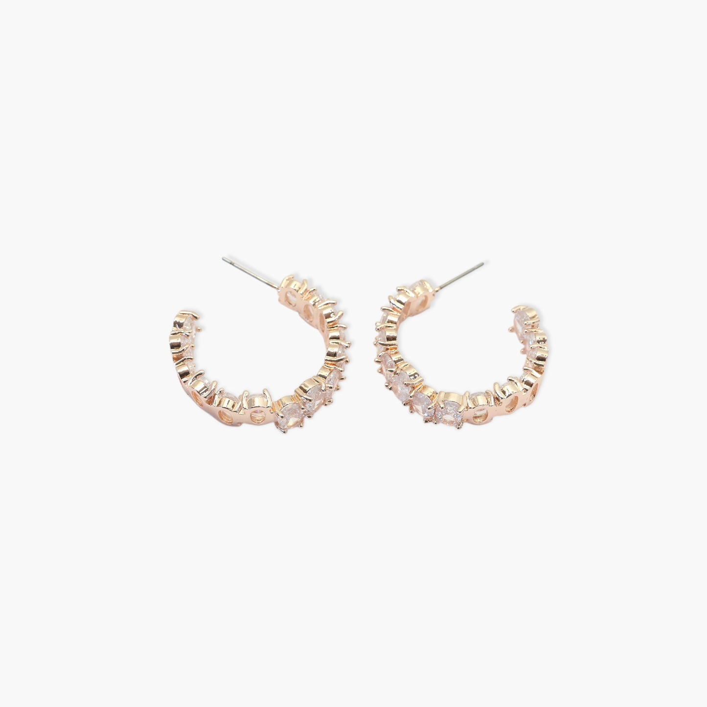 Embellished Crystal Hoop Earrings | E0541
