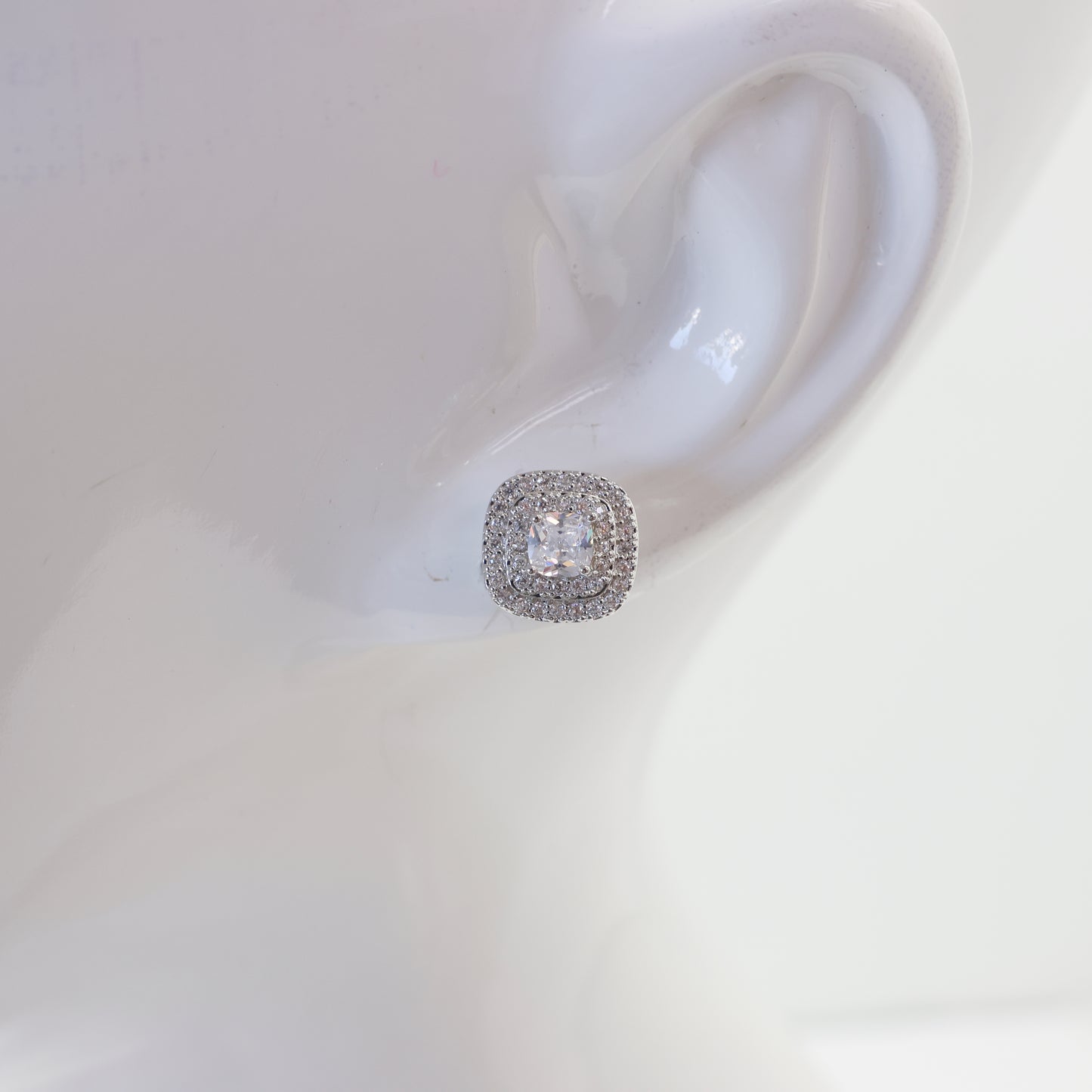 Crystal Square Stud Earrings | E0551