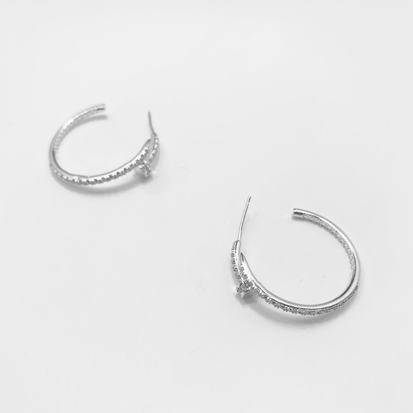 Edgy Nail Hoop Earrings | E0555