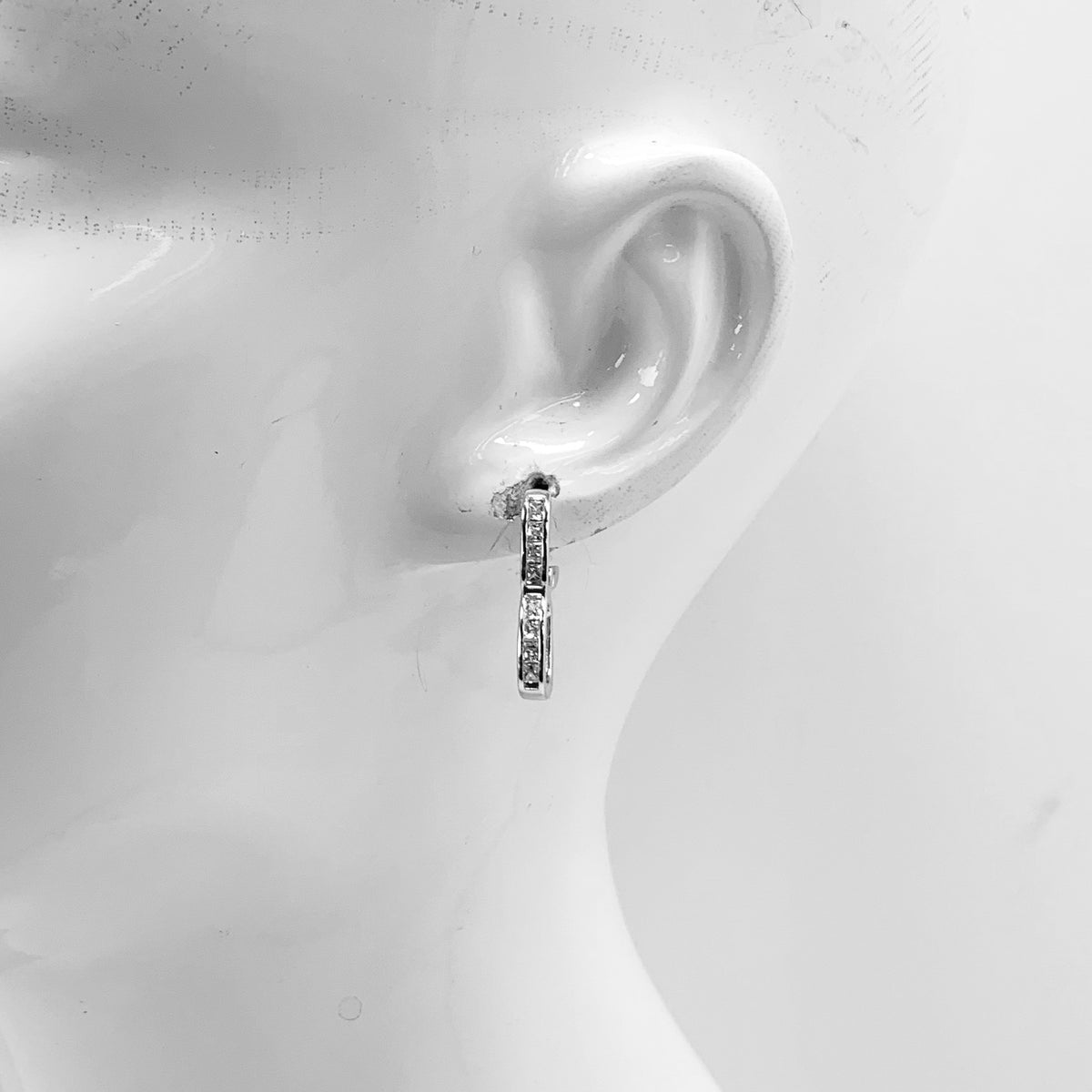 Sparkling Drop Hoop Earrings | E0557