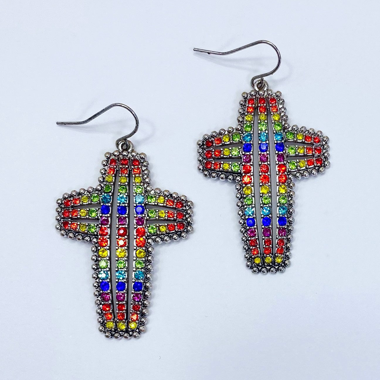 E1538 132560 Cross Dangle Earrings
