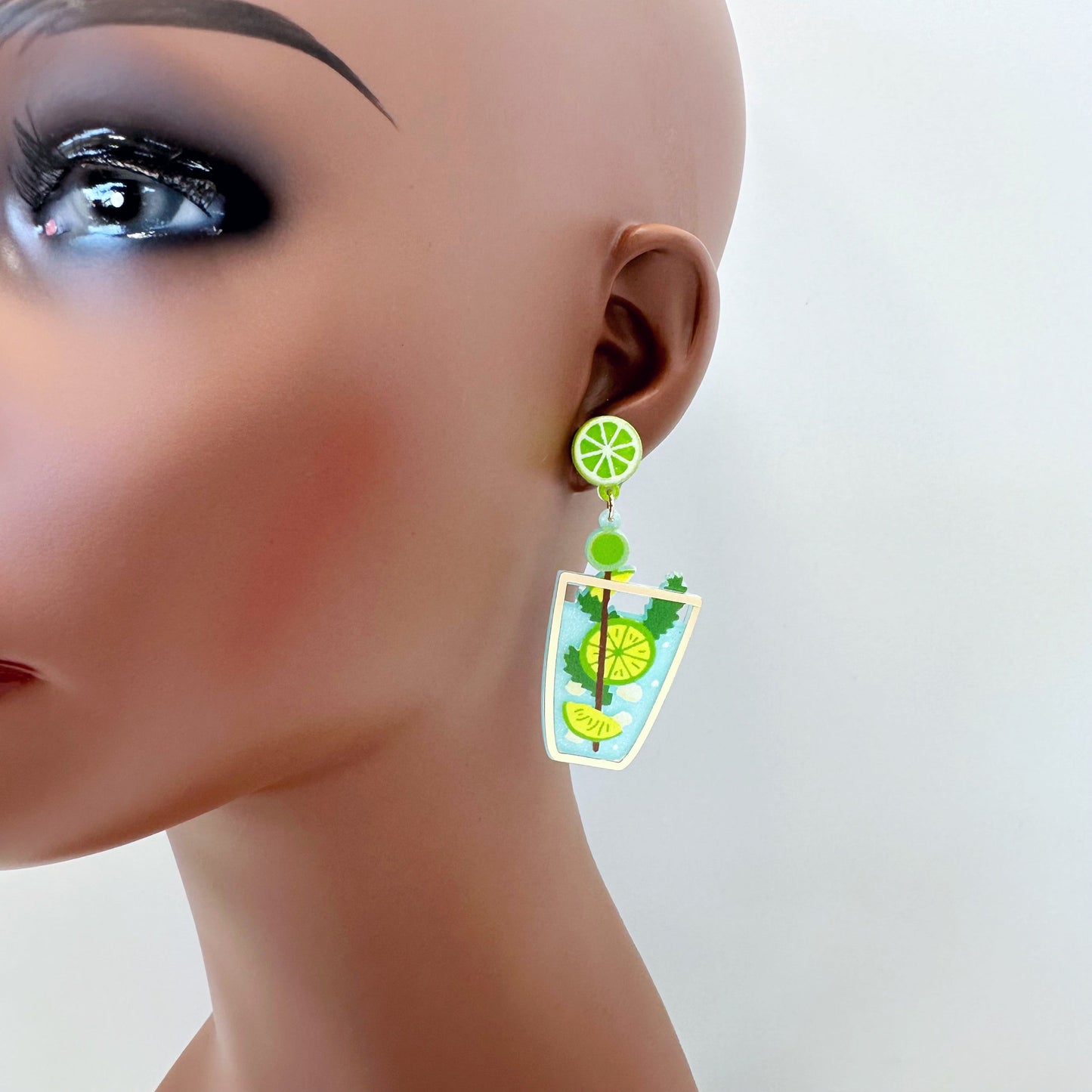 E1055 VER5977 Acrylic Drop Dangle Post Earrings