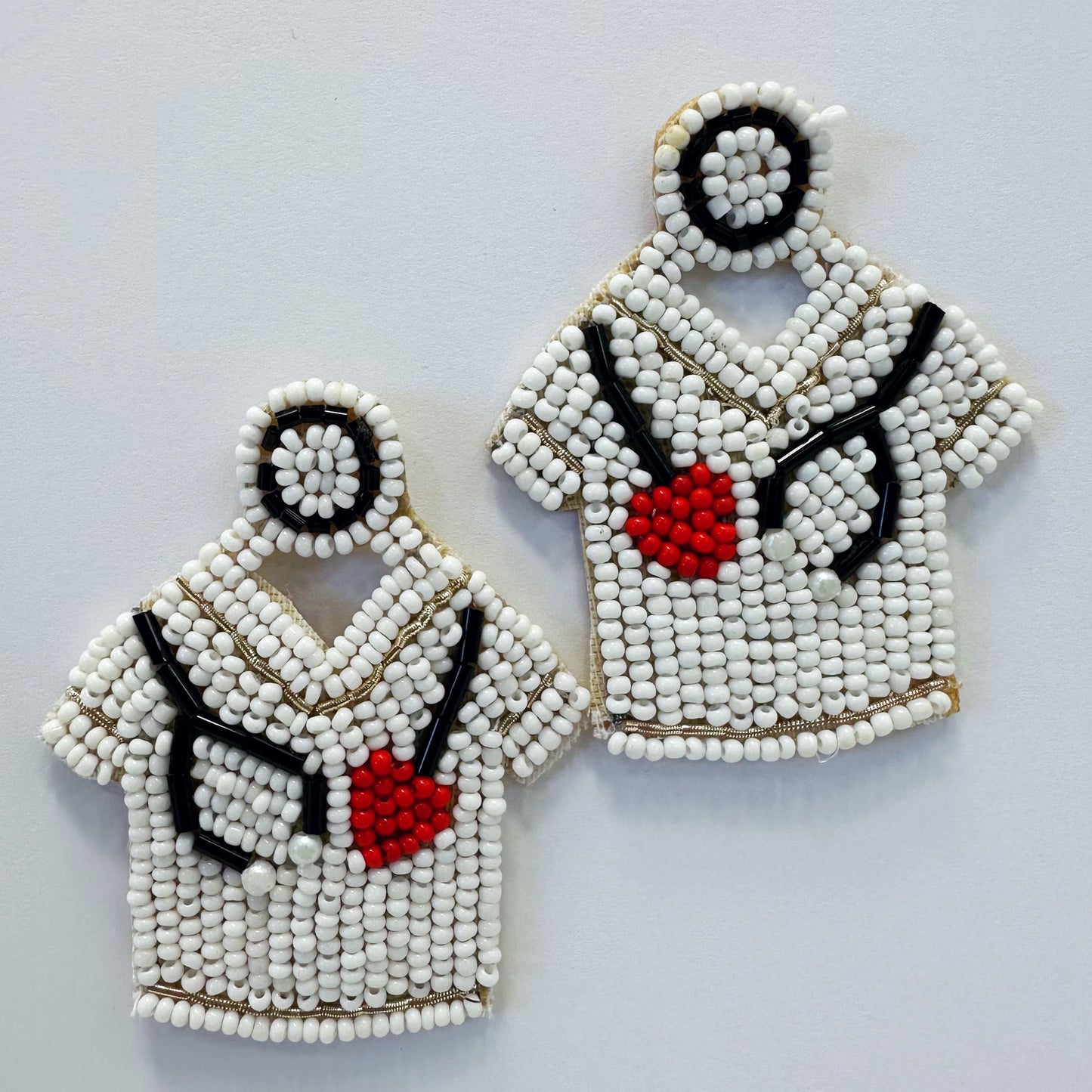 E0727 AE5502 Bead Doctor Uniform Drop Dangle Post Earrings