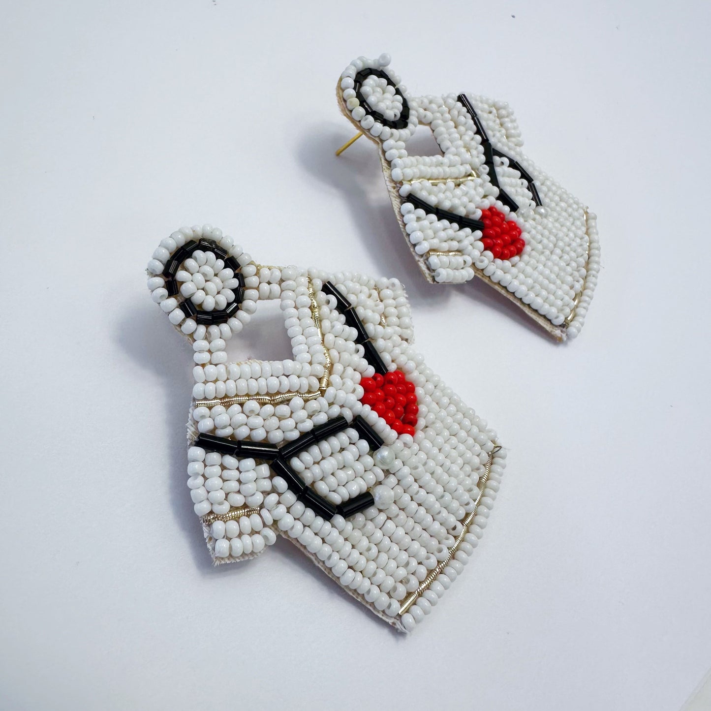 E0727 AE5502 Bead Doctor Uniform Drop Dangle Post Earrings