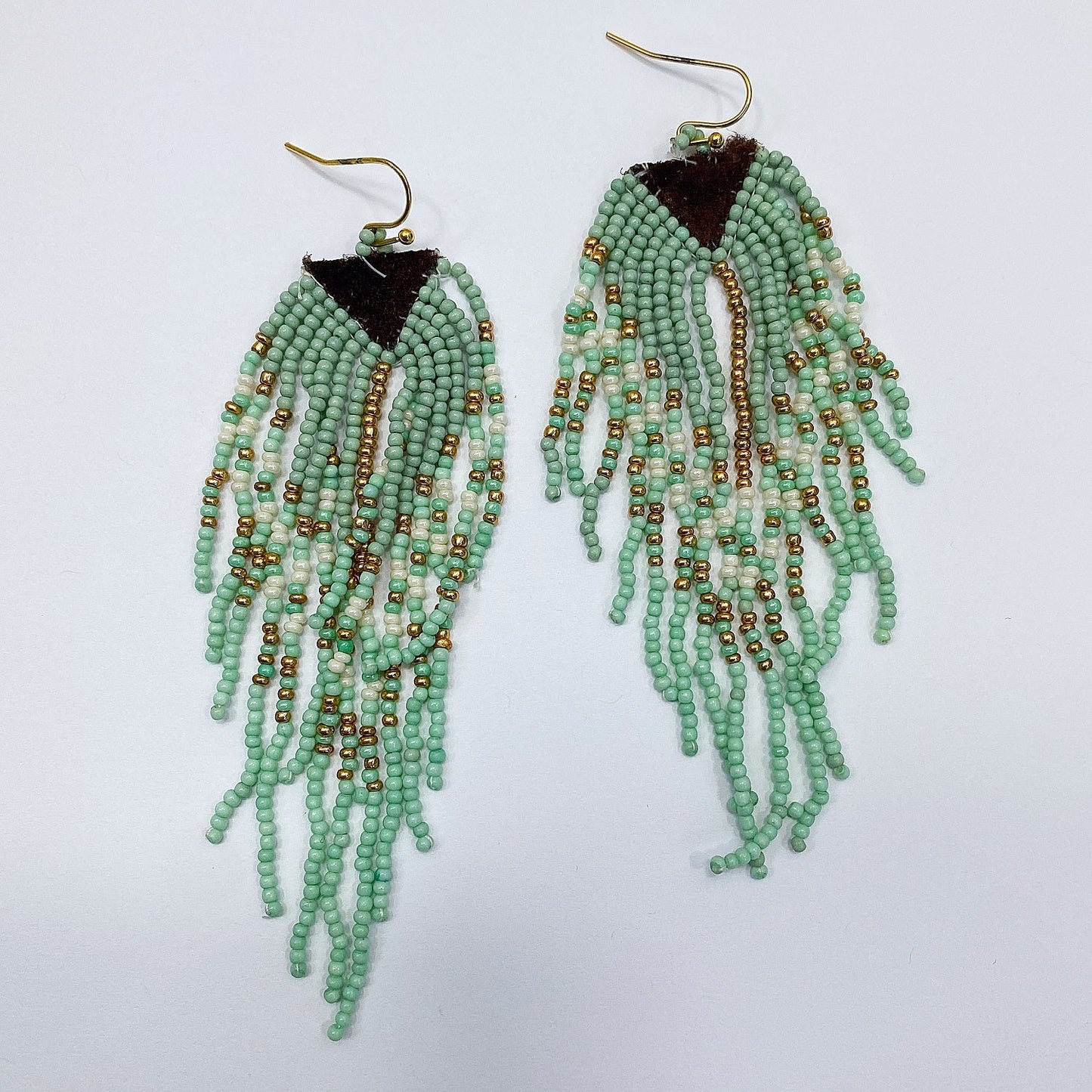 E0929 AE4106 Beaded Tassel Drop Dangle Hook Earrings