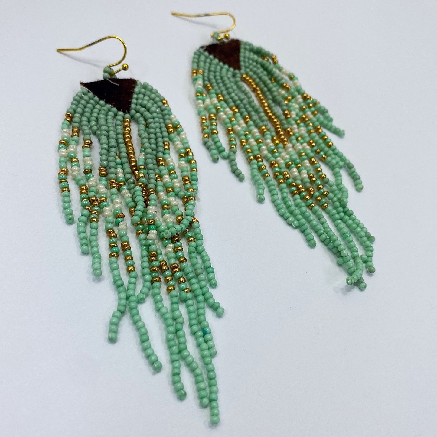 E0929 AE4106 Beaded Tassel Drop Dangle Hook Earrings