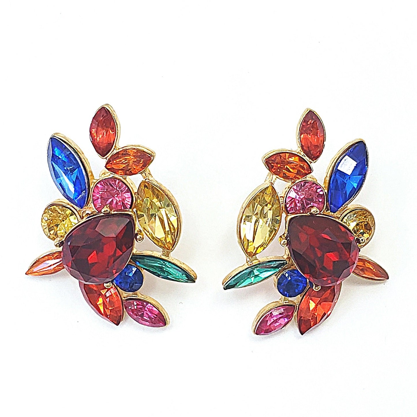 E0773 13-2727 RHINESTONES STUD STYLE POST EARRINGS