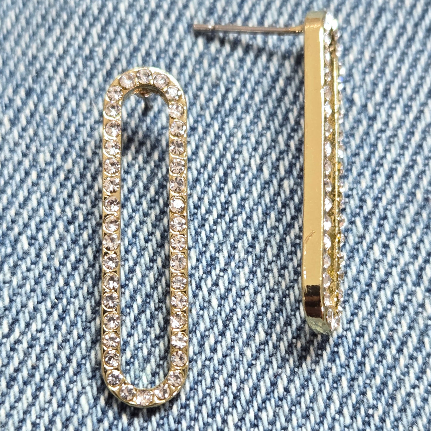 E1184 ELE1703 Oval shape Drop Post Earrings