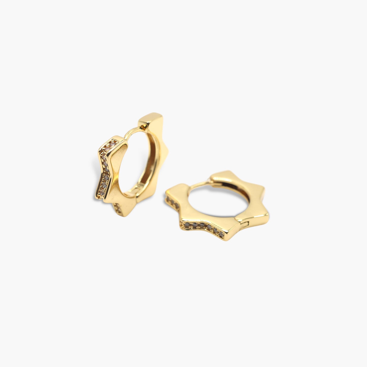 Crystal Edge Hoop Earrings