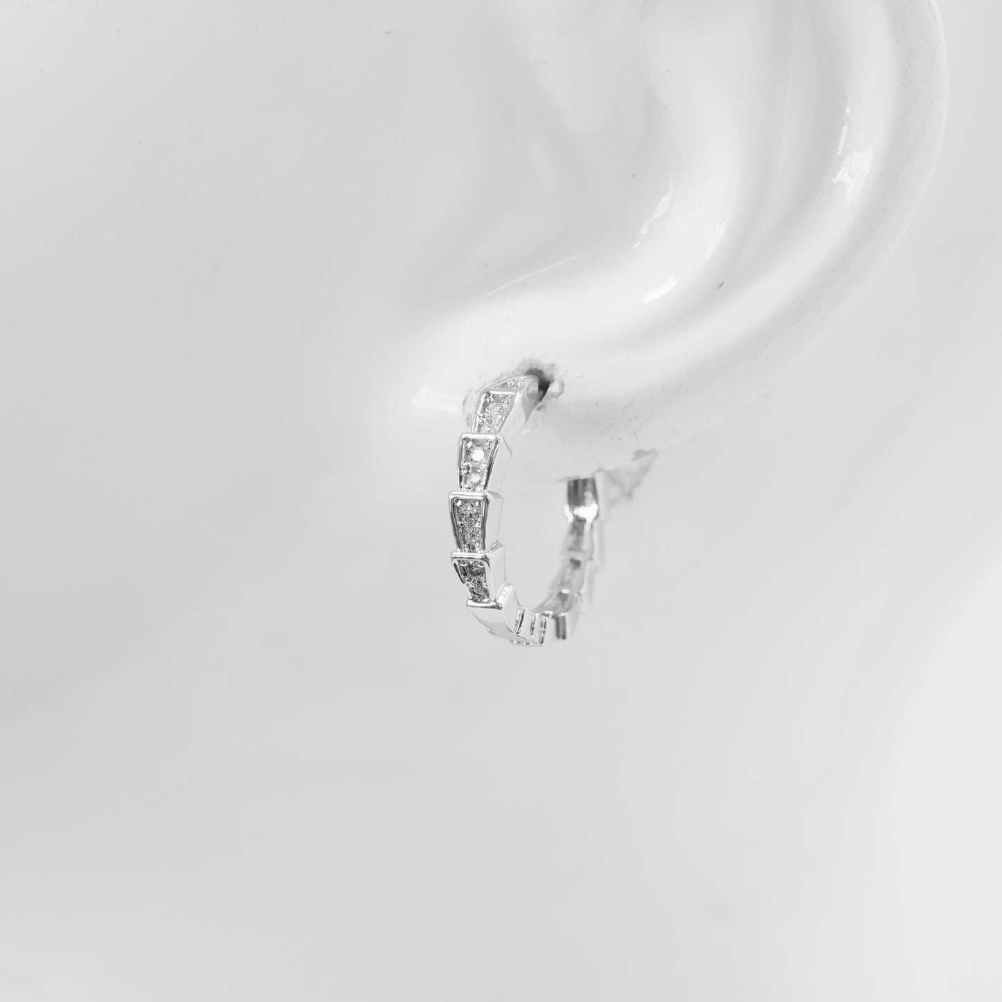 Embellished Segment Hoop Earrings