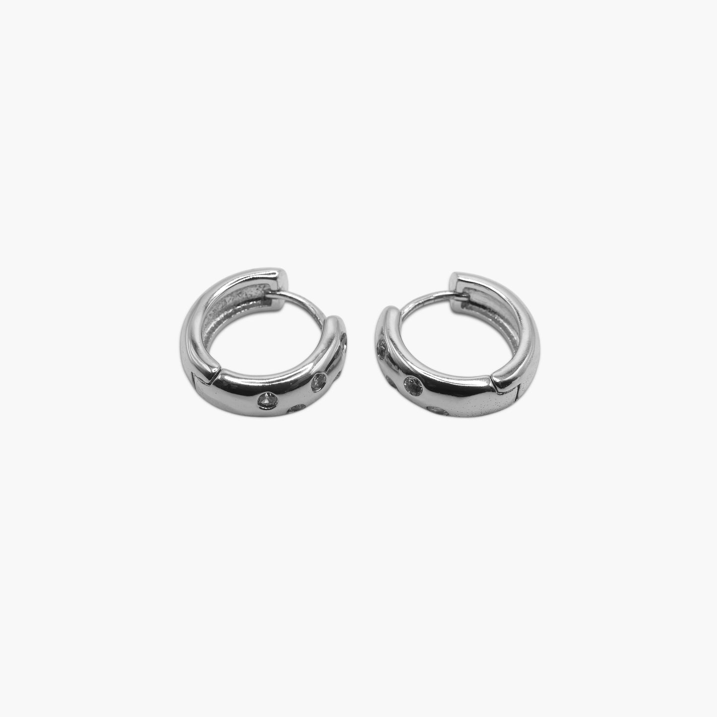 Crystal Dot Hoop Earrings