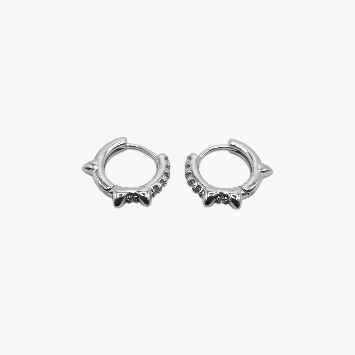 Sculpted Bow Hoop Earrings