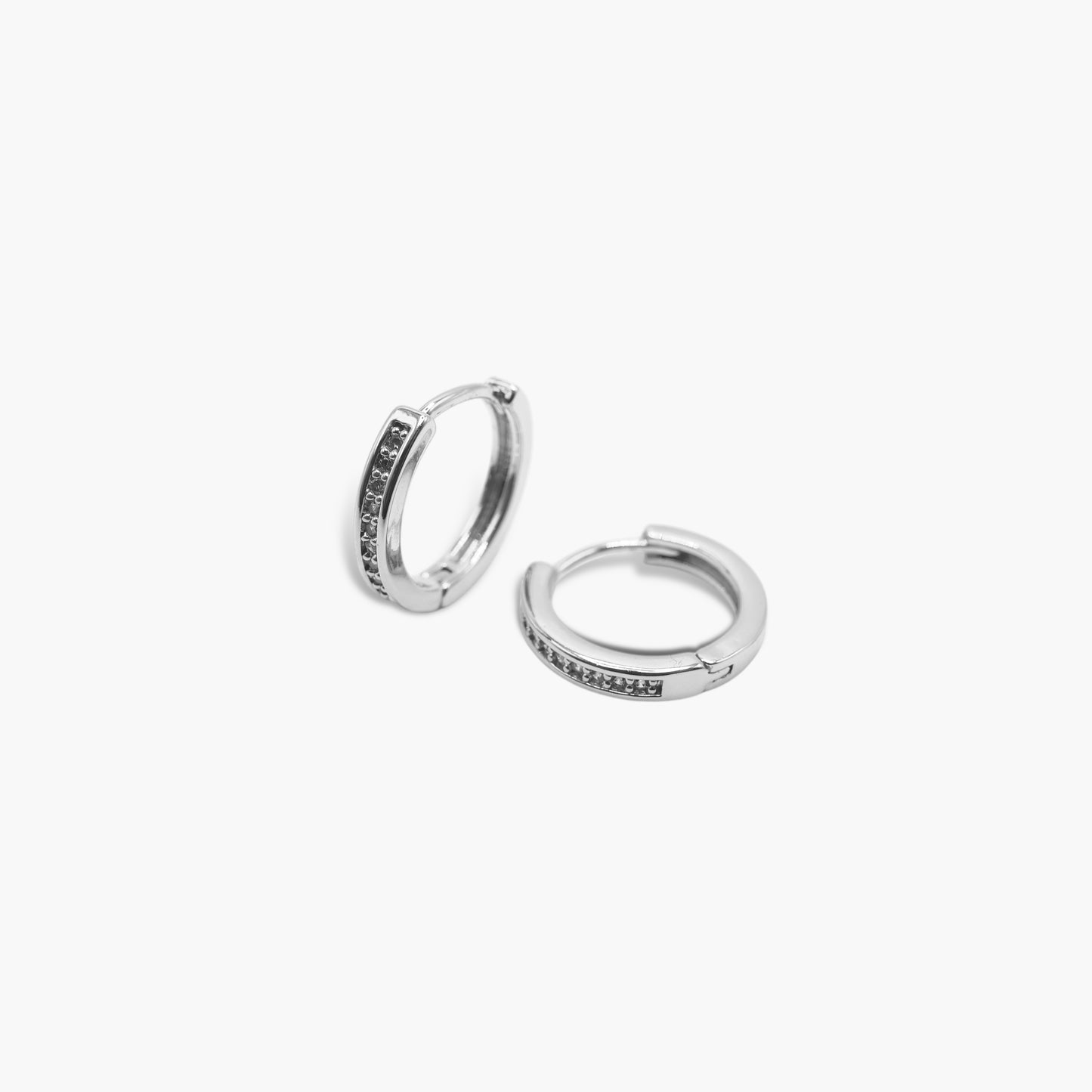 Sparkling Edge Hoop Earrings