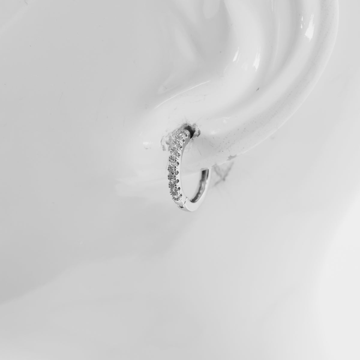 Crystal Line Hoop Earrings