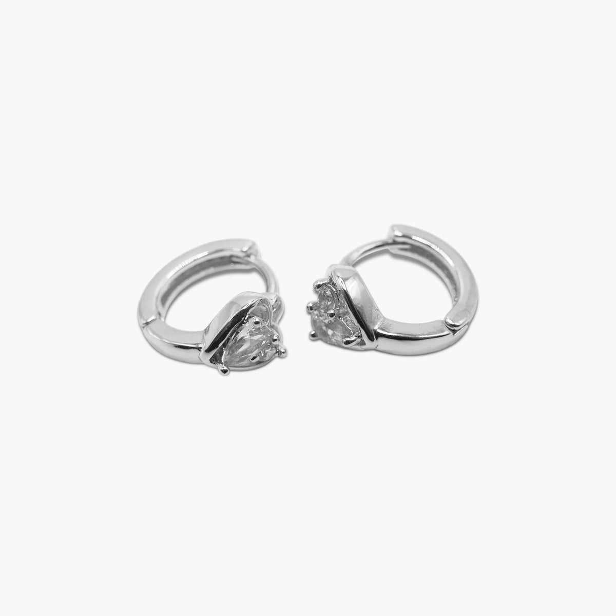 Crystal Accent Huggie Earrings