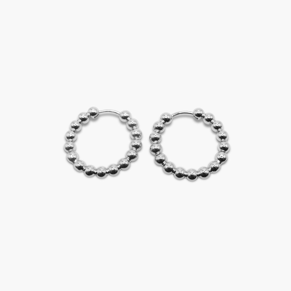Sculpted Bead Hoop Earrings
