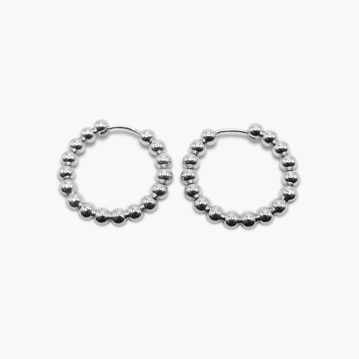Ball Detail Hoop Earrings