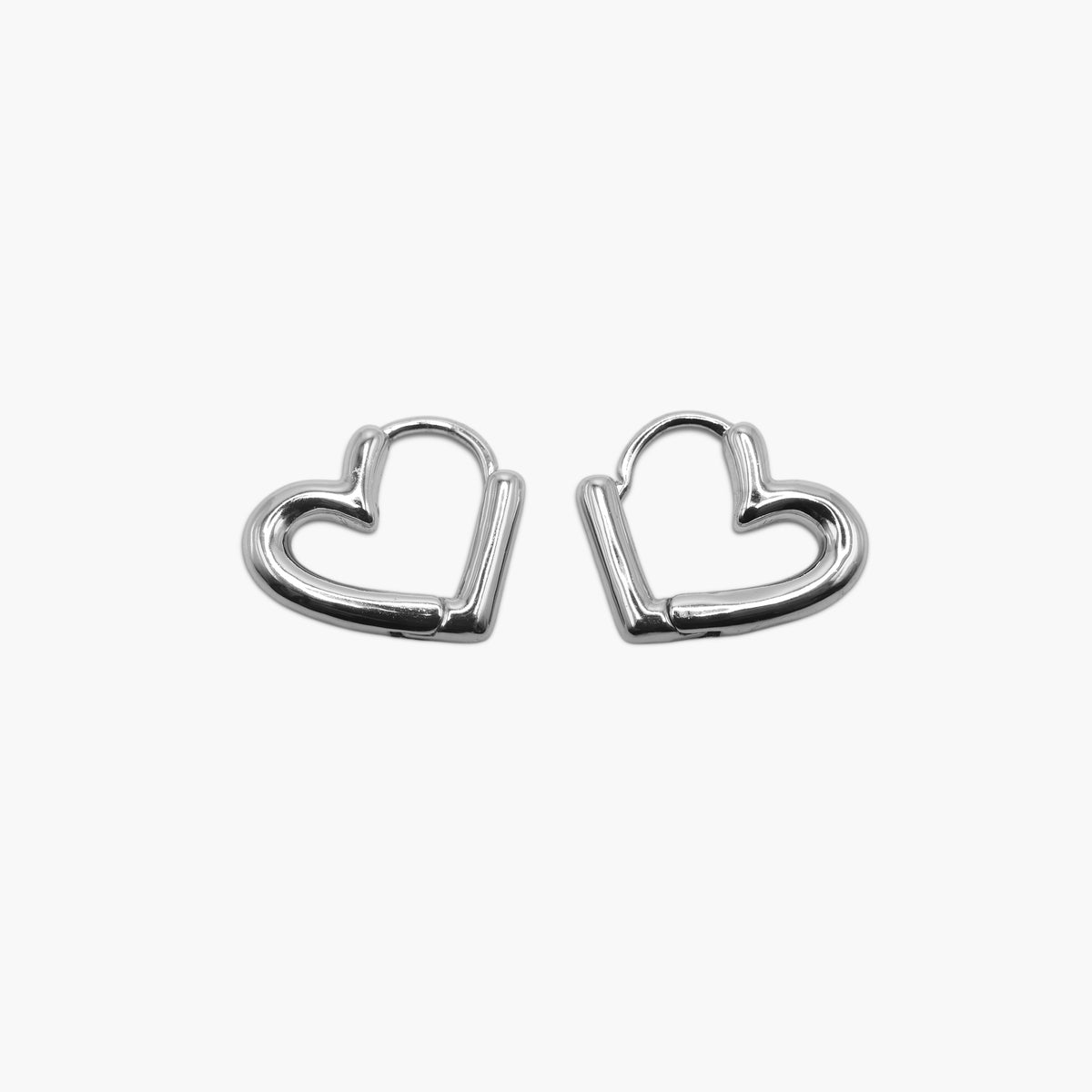 Heart Shaped Hoop Earrings