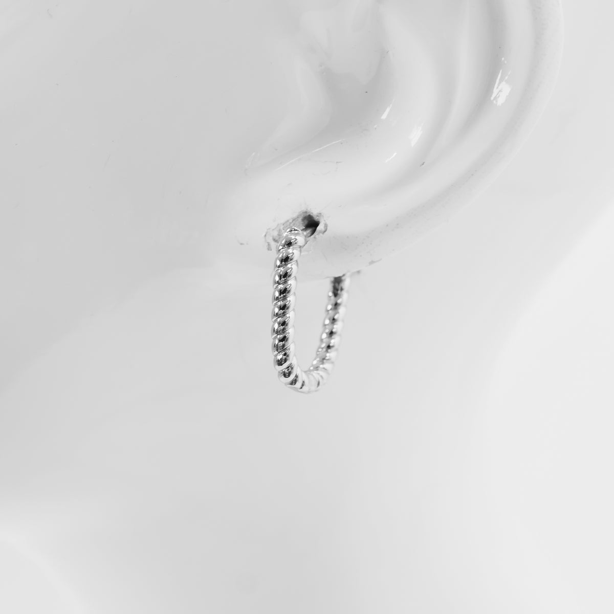 Twisted Oval Hoop Earrings