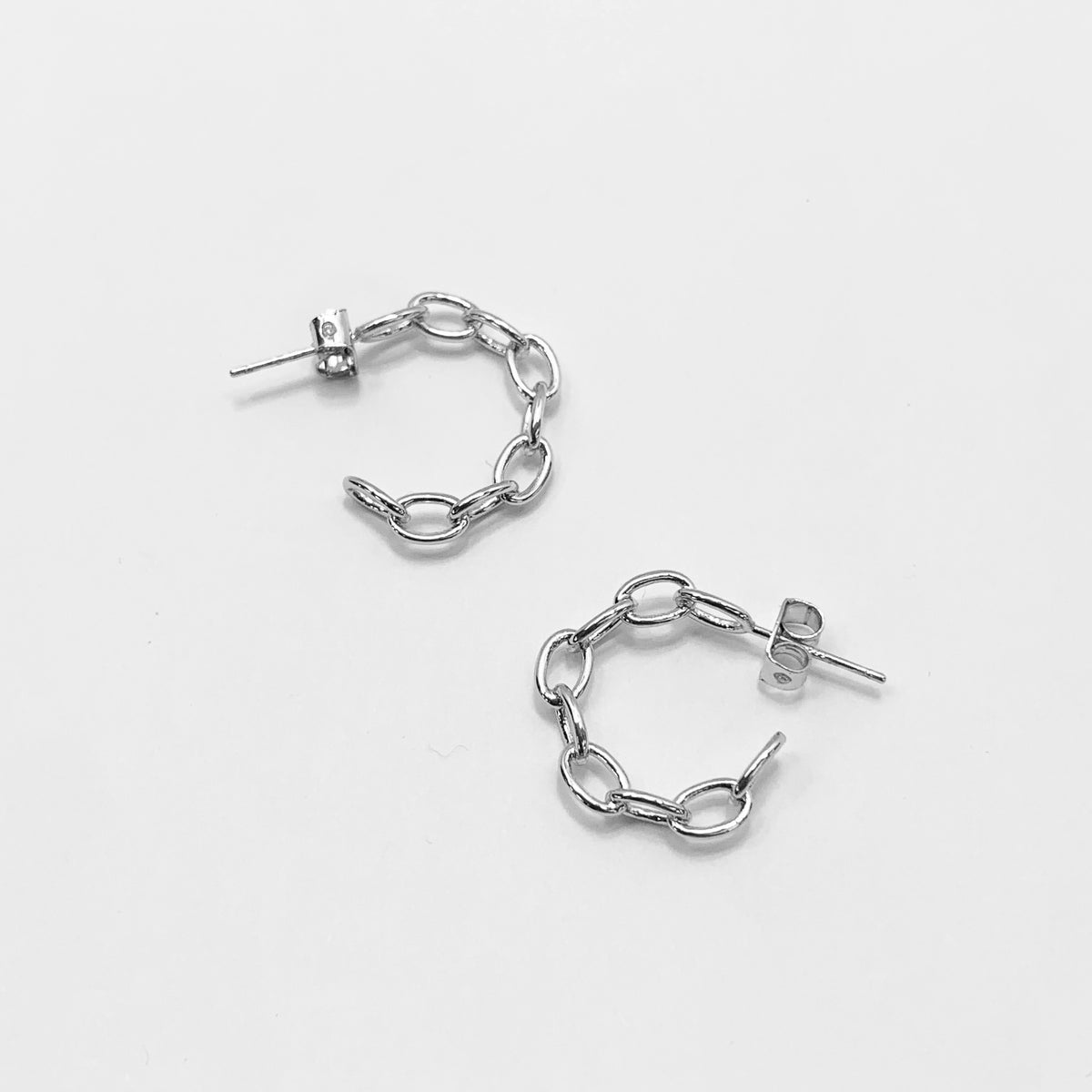 Mini Chain Hoop Earrings