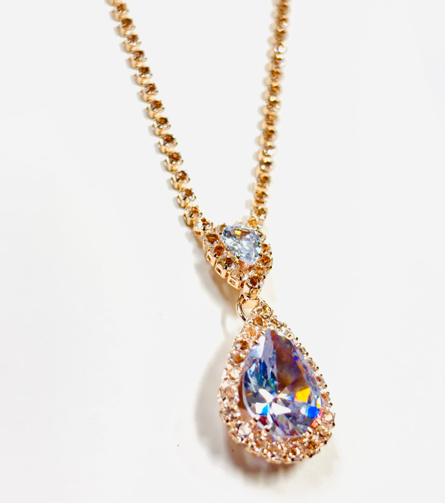 N5023 | Elegant Drop Pendant Necklace Set | NRT72-22015