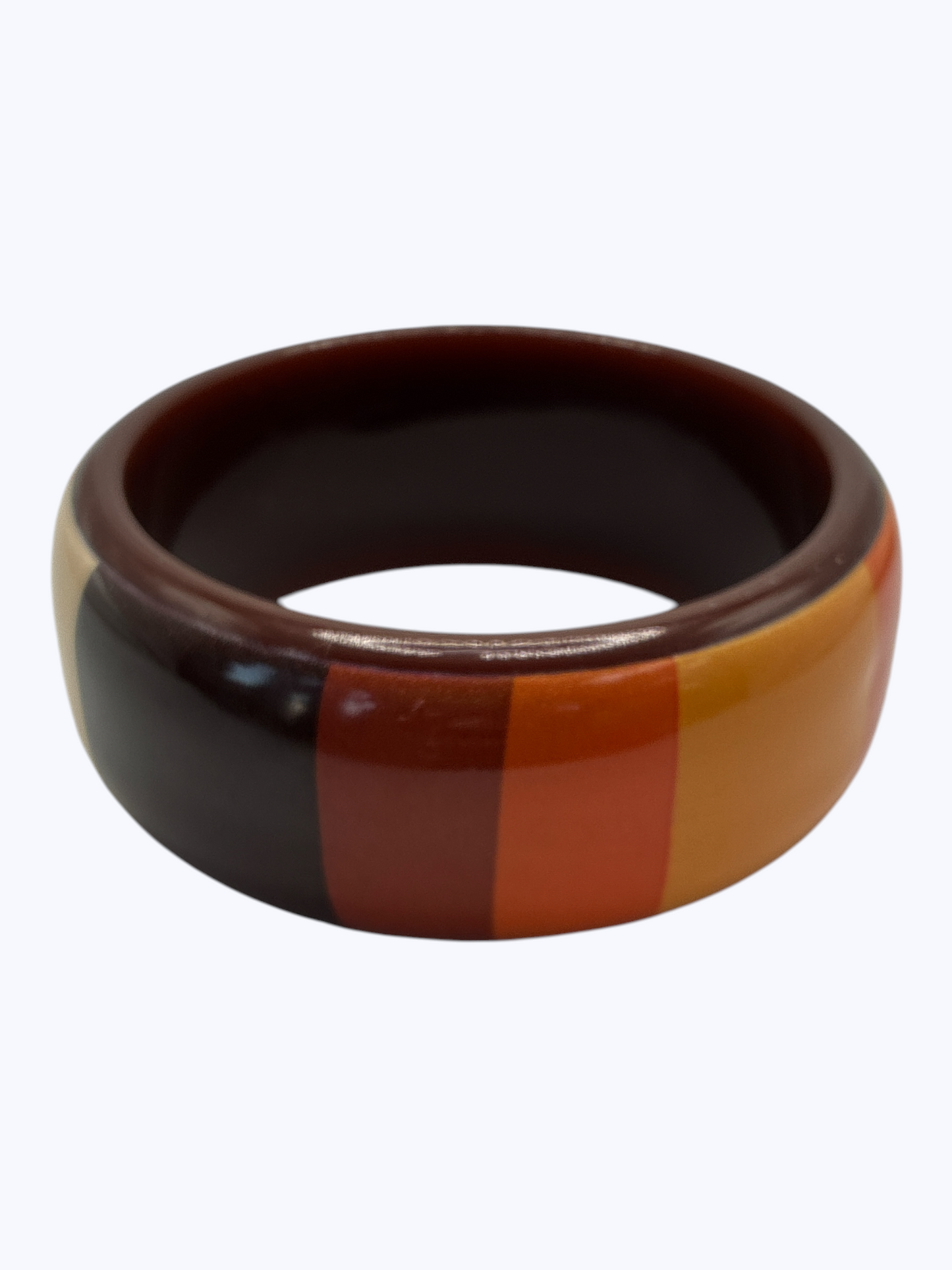 Multicolored bangle on a white background