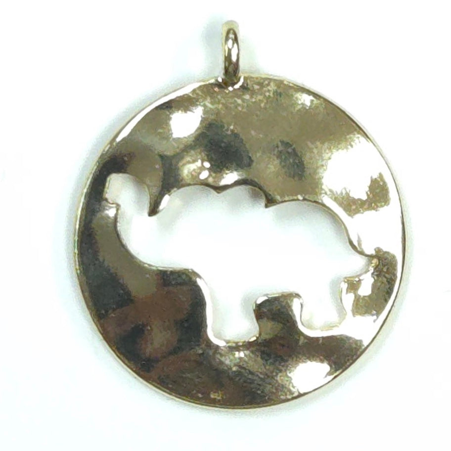 C0160 | Elephant Cutout Disc Charm | GC1123