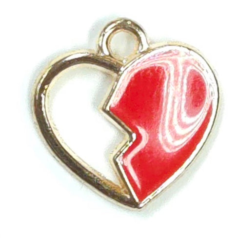 C0109 | Broken Heart Enamel Charm | GC1126