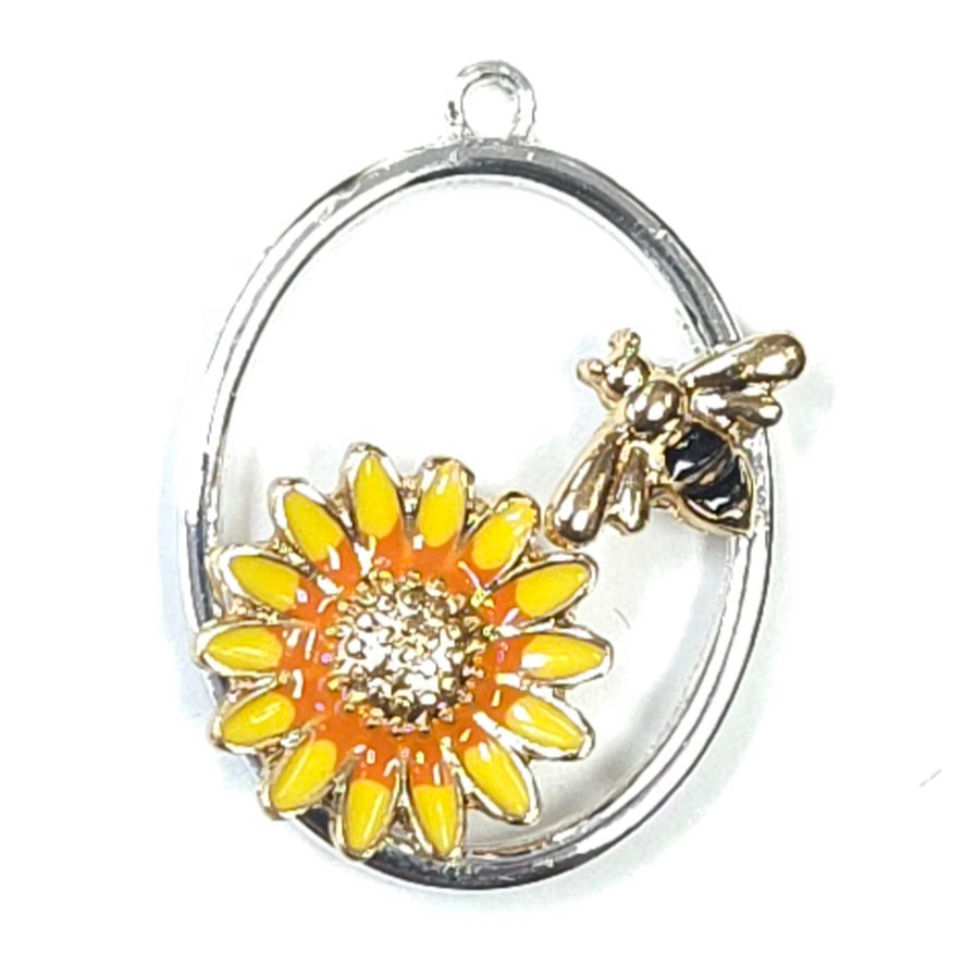 C0096 | Sunflower Bee Charm | GC1128