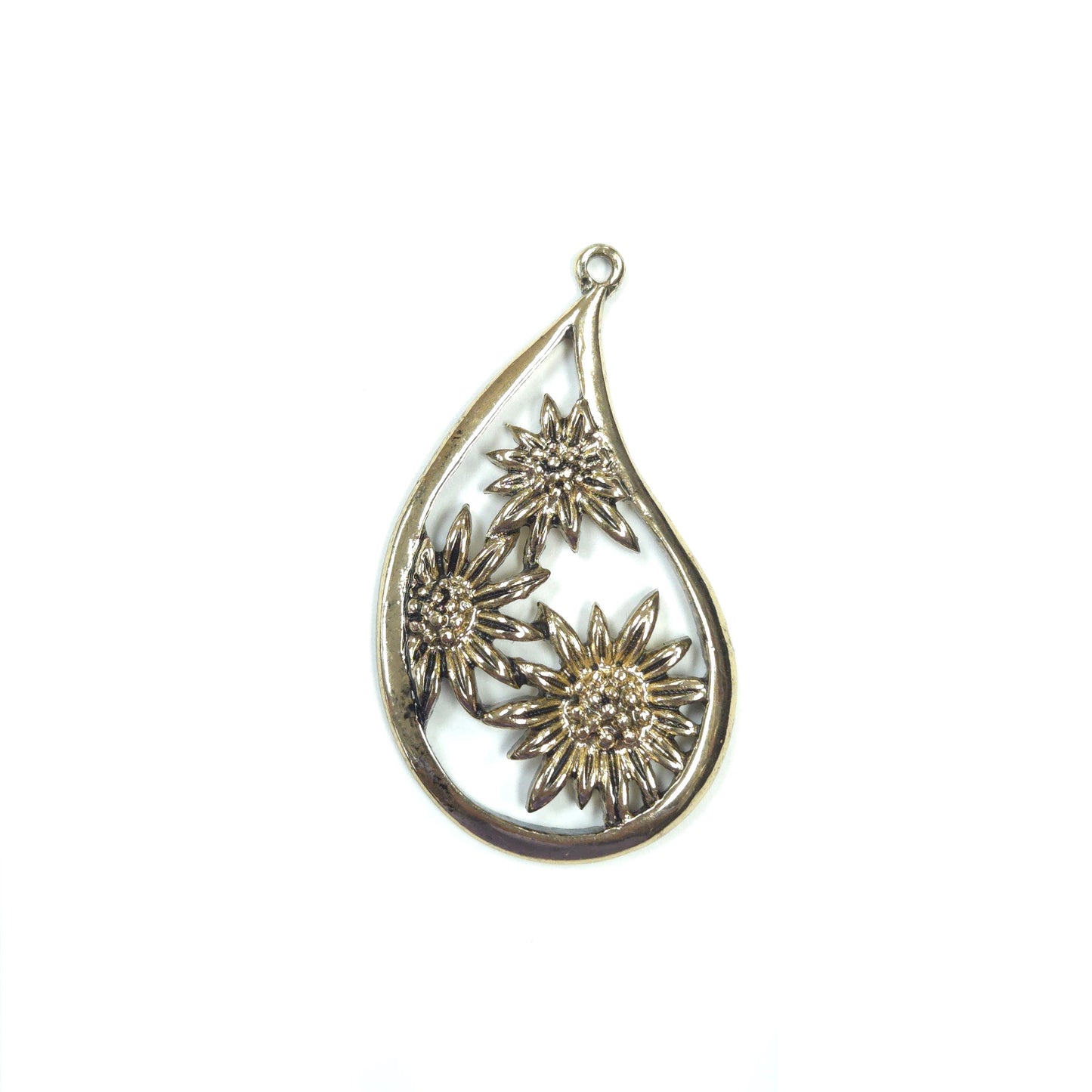 C0046 | Floral Teardrop Charm | GC1140