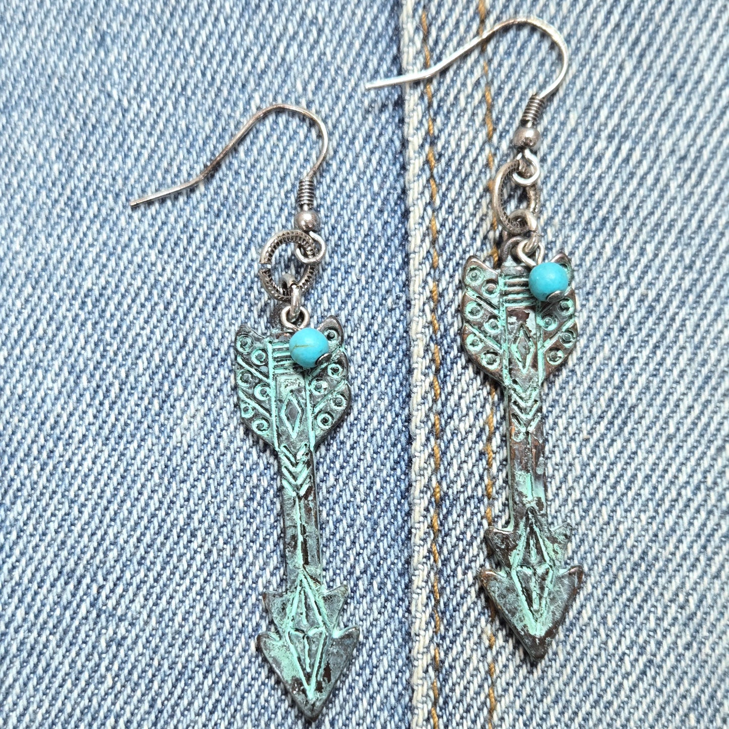E1180 GE3332 Arrow design Drop Dangle Hook Earrings