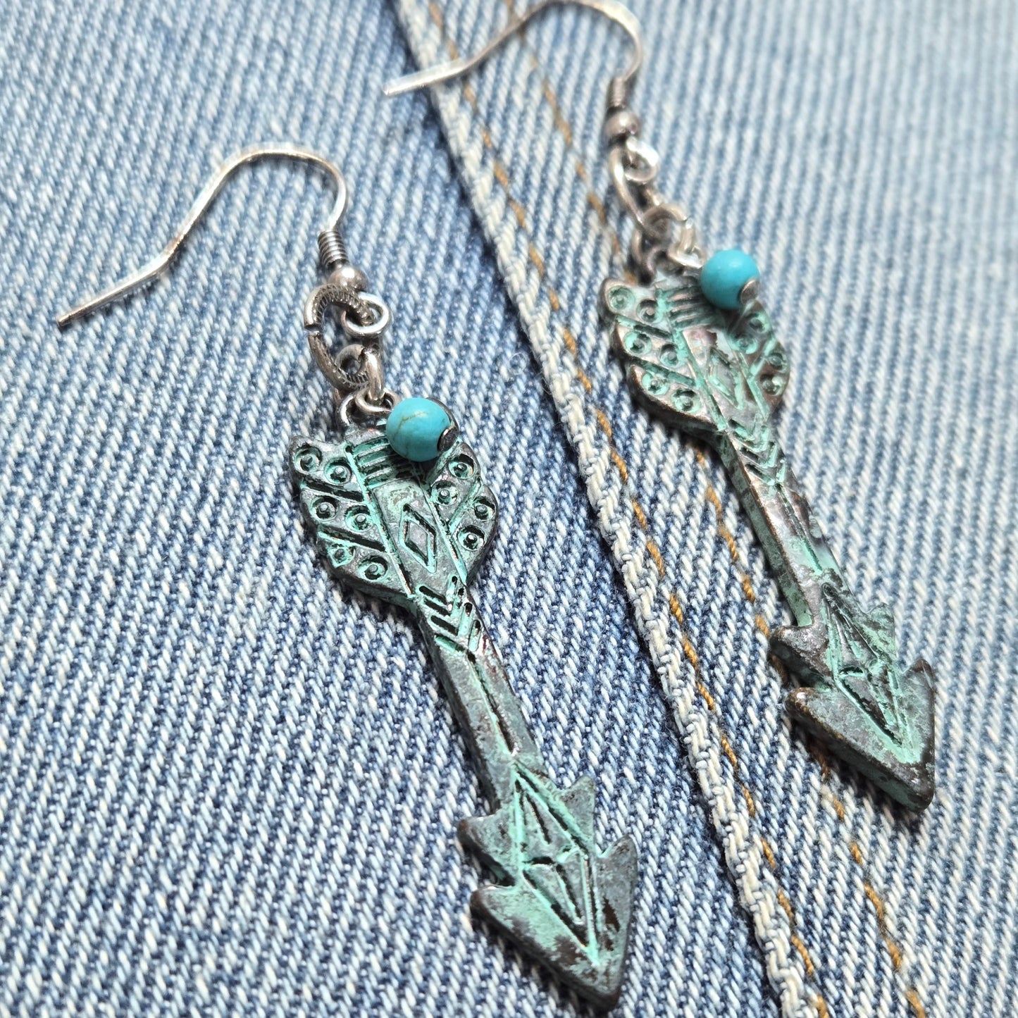 E1180 GE3332 Arrow design Drop Dangle Hook Earrings