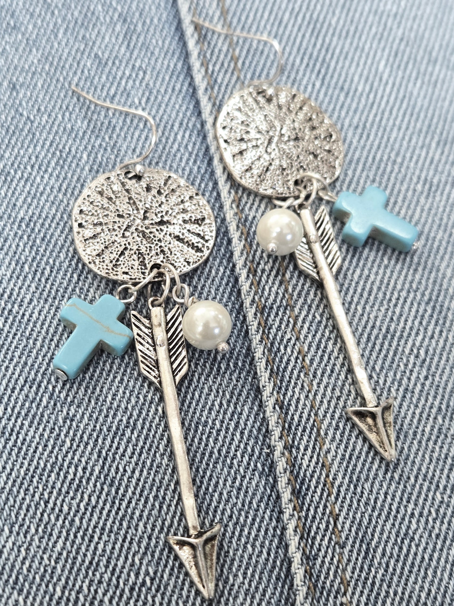 E1187 GE3333 Arrow design Drop Dangle Hook Earrings