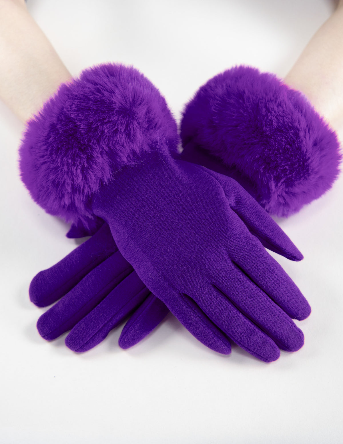 Fur Cuff Knit Gloves | G0003
