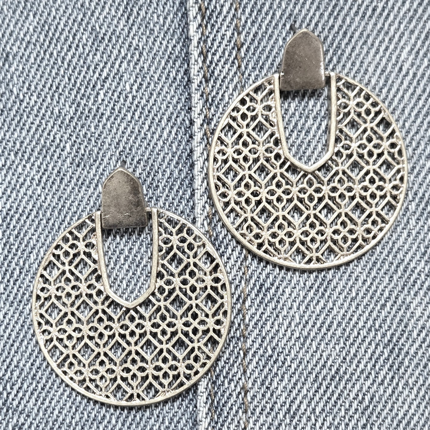E1153 HE1738 Door Knocker Design Drop Post Earrings