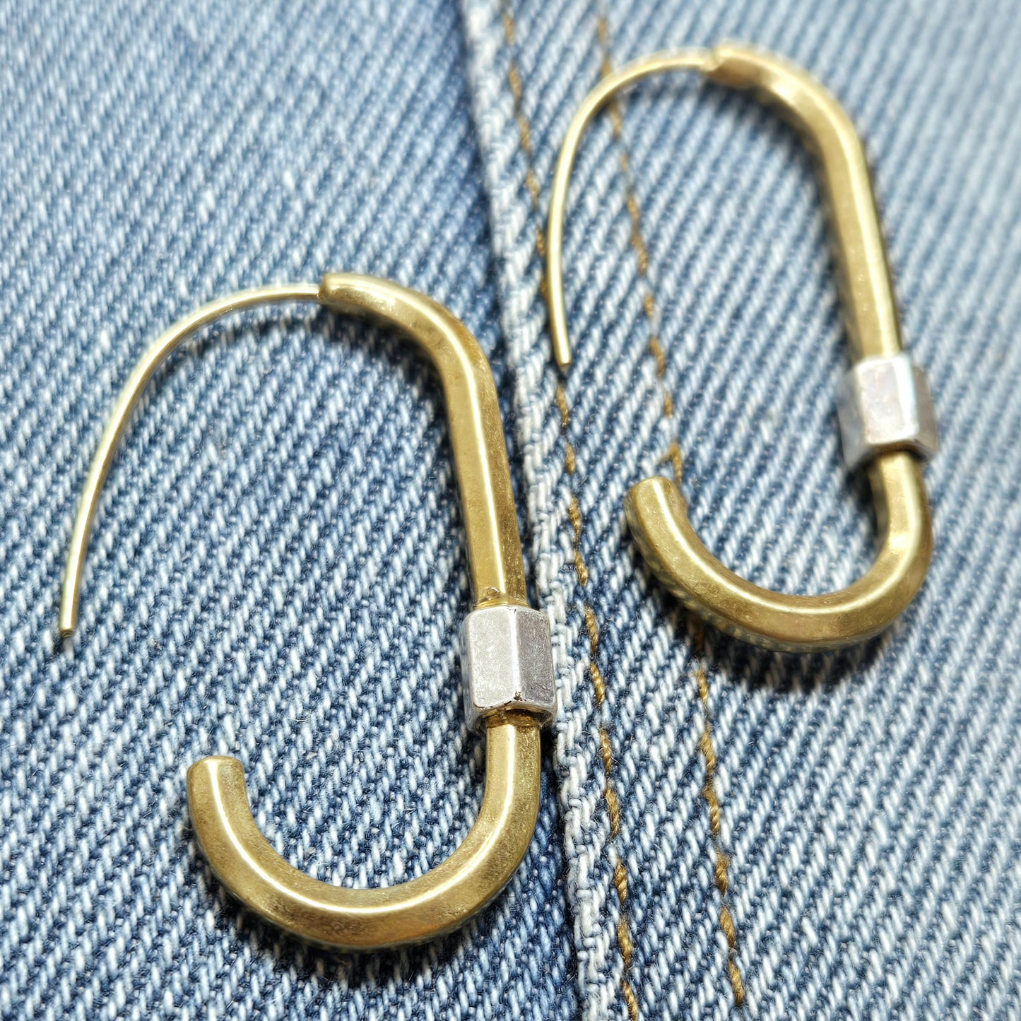E1124 HE1894 Carabiners Key Clip Design Drop Earrings