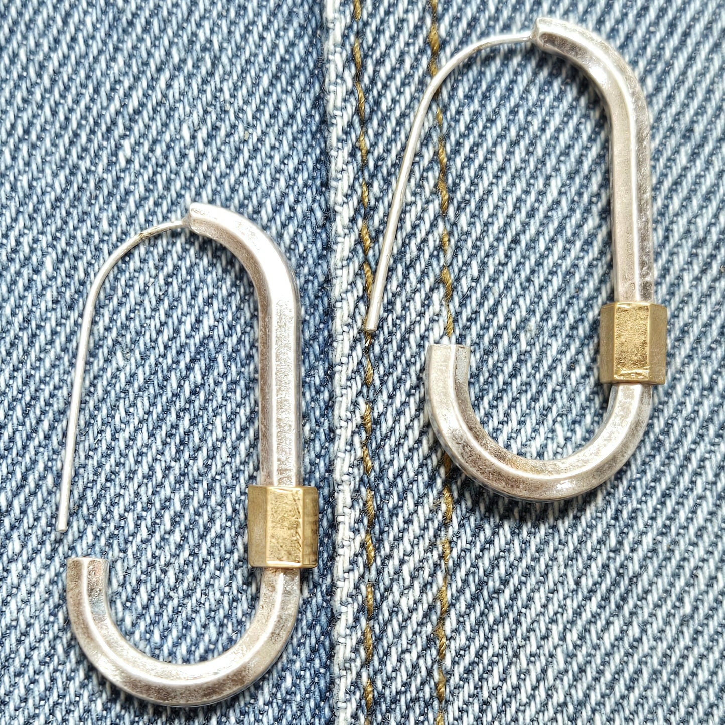 E1124 HE1894 Carabiners Key Clip Design Drop Earrings