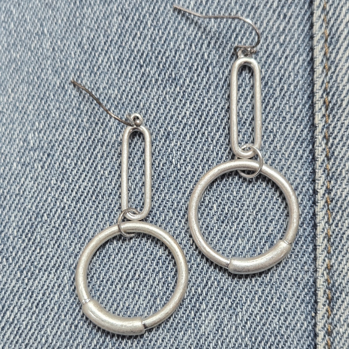 E1154 HE2023 Circle shape Drop Dangle Hook Earrings