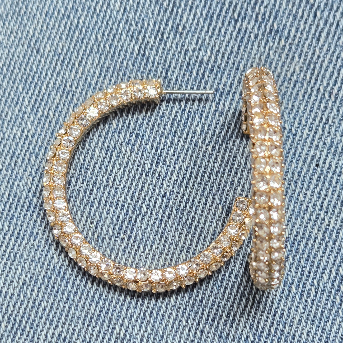 E1355 HE2066 Circle Drop Post Hoop Earrings