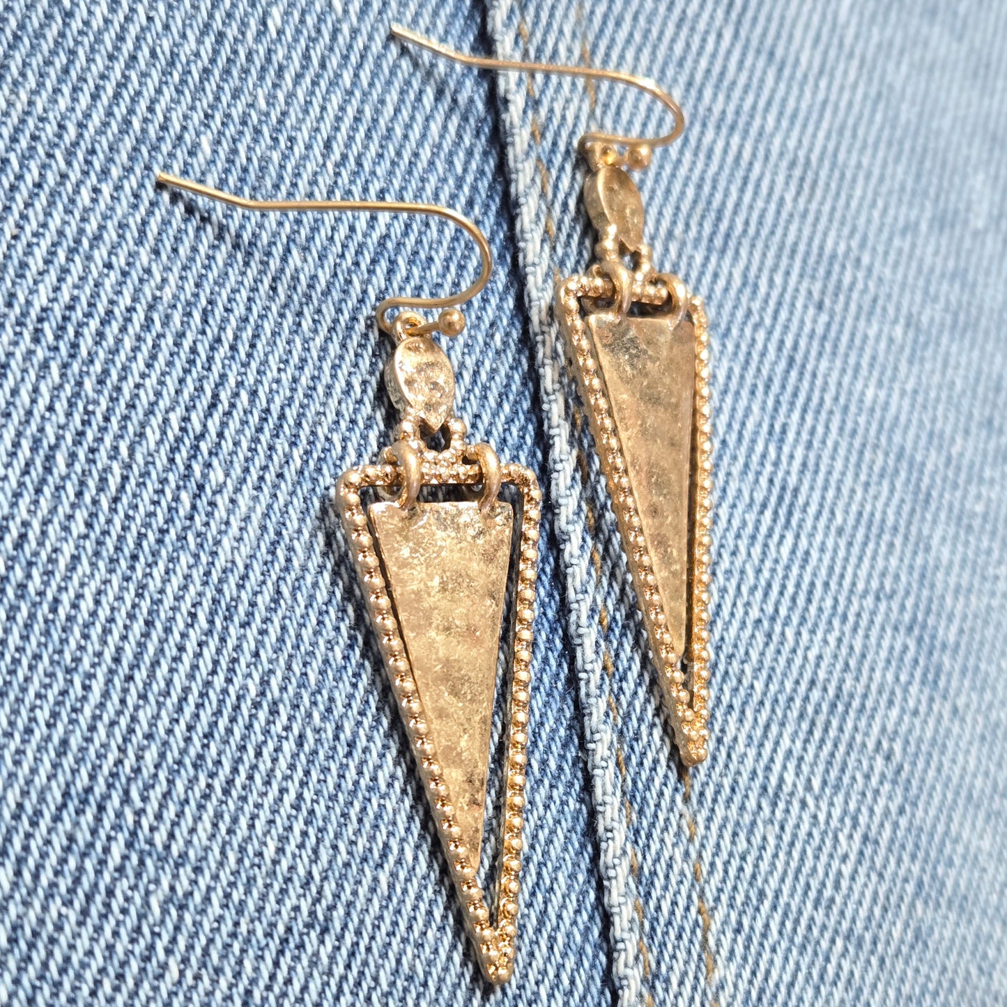 E1098 HE2658 Triangle Shape Drop Dangle Hook Earrings