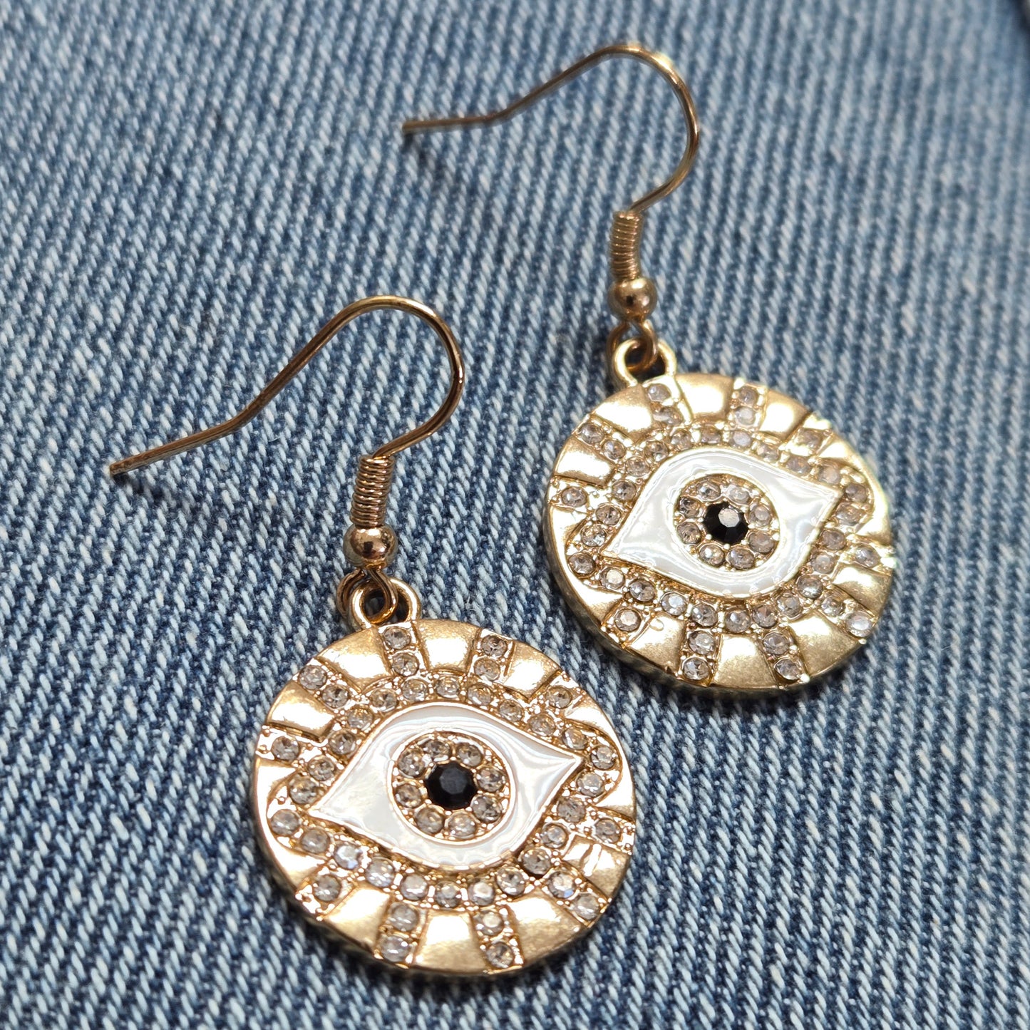 E1223 HE4975 Evil Eye Design Drop Dangle Earrings