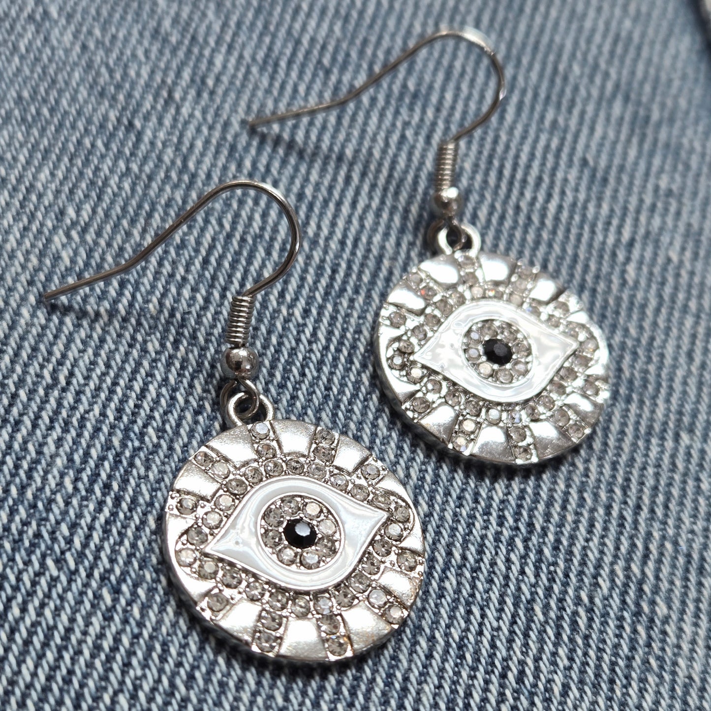 E1223 HE4975 Evil Eye Design Drop Dangle Earrings