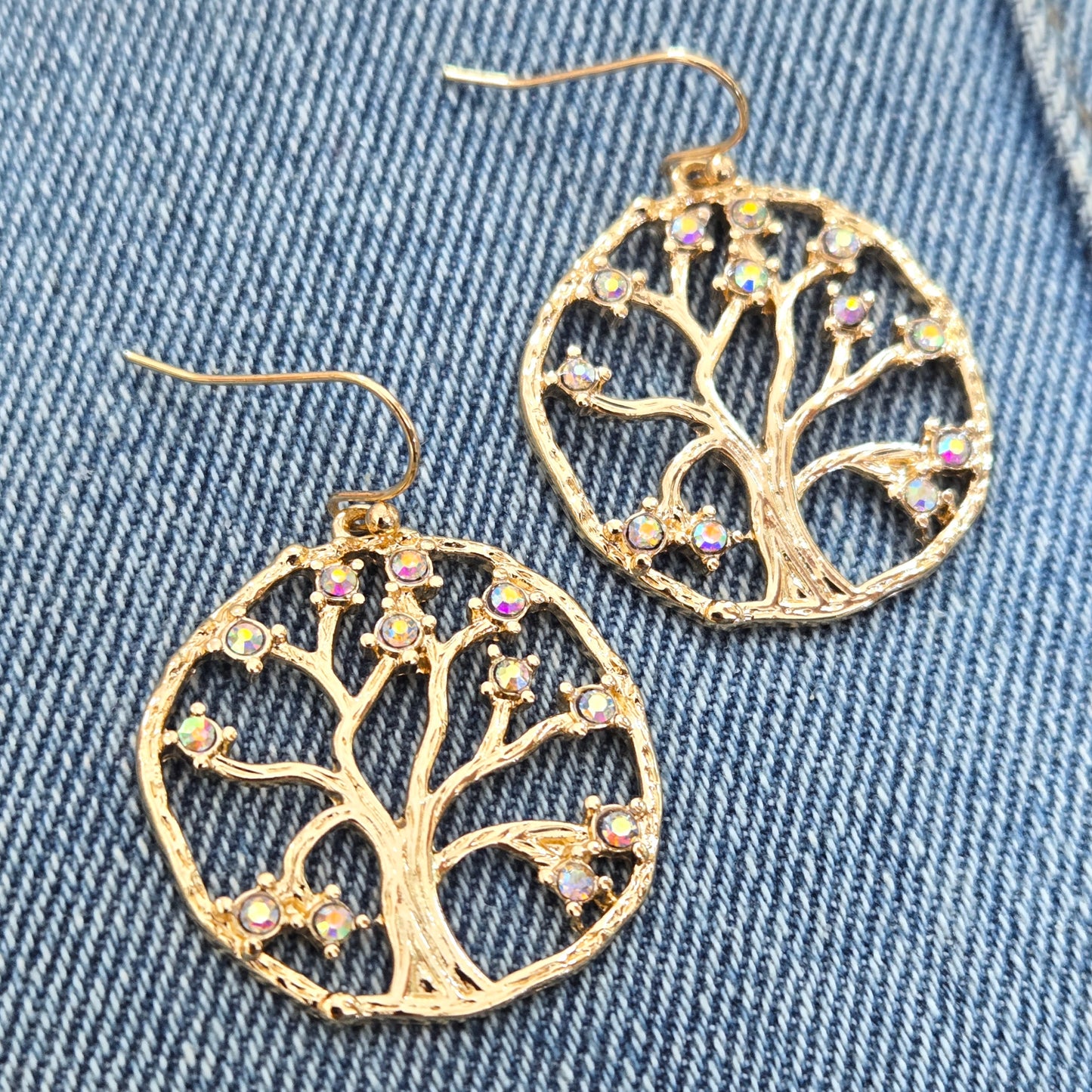 E1249 IE2709 Tree of Life Design Drop Dangle Earrings