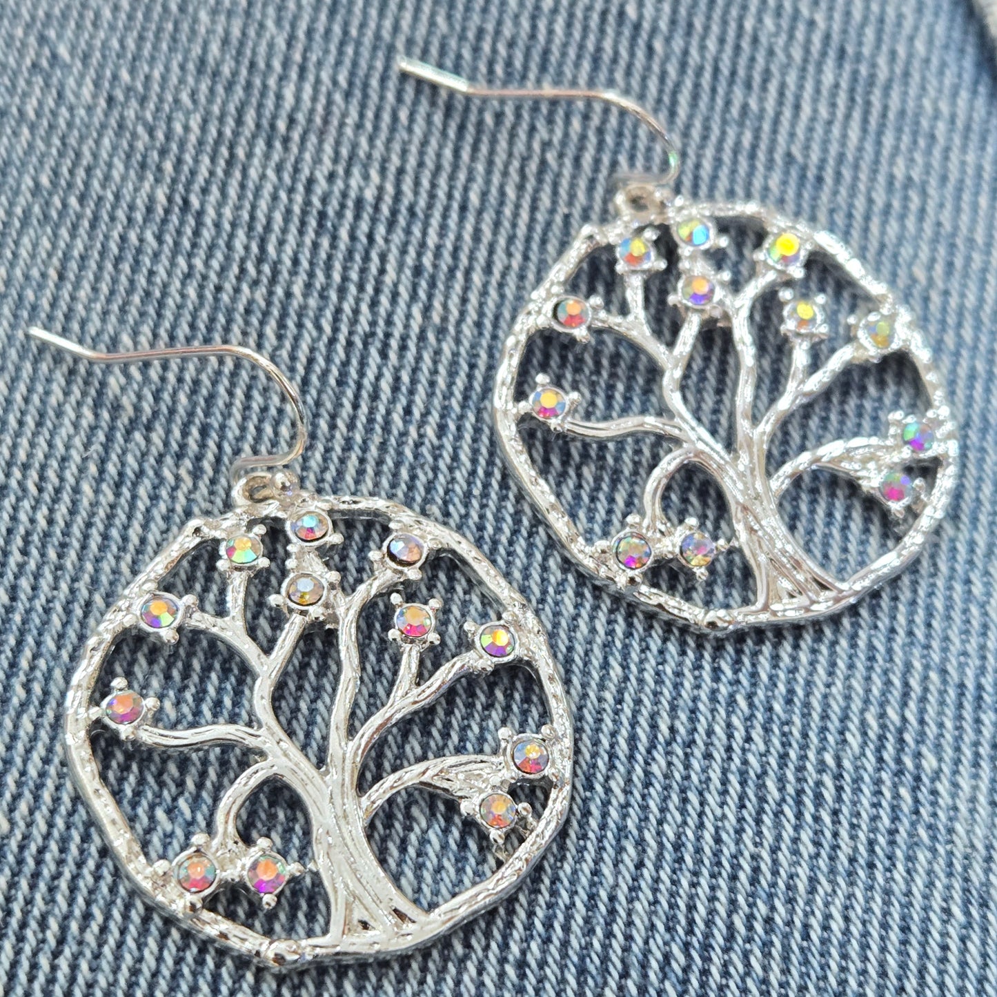 E1249 IE2709 Tree of Life Design Drop Dangle Earrings