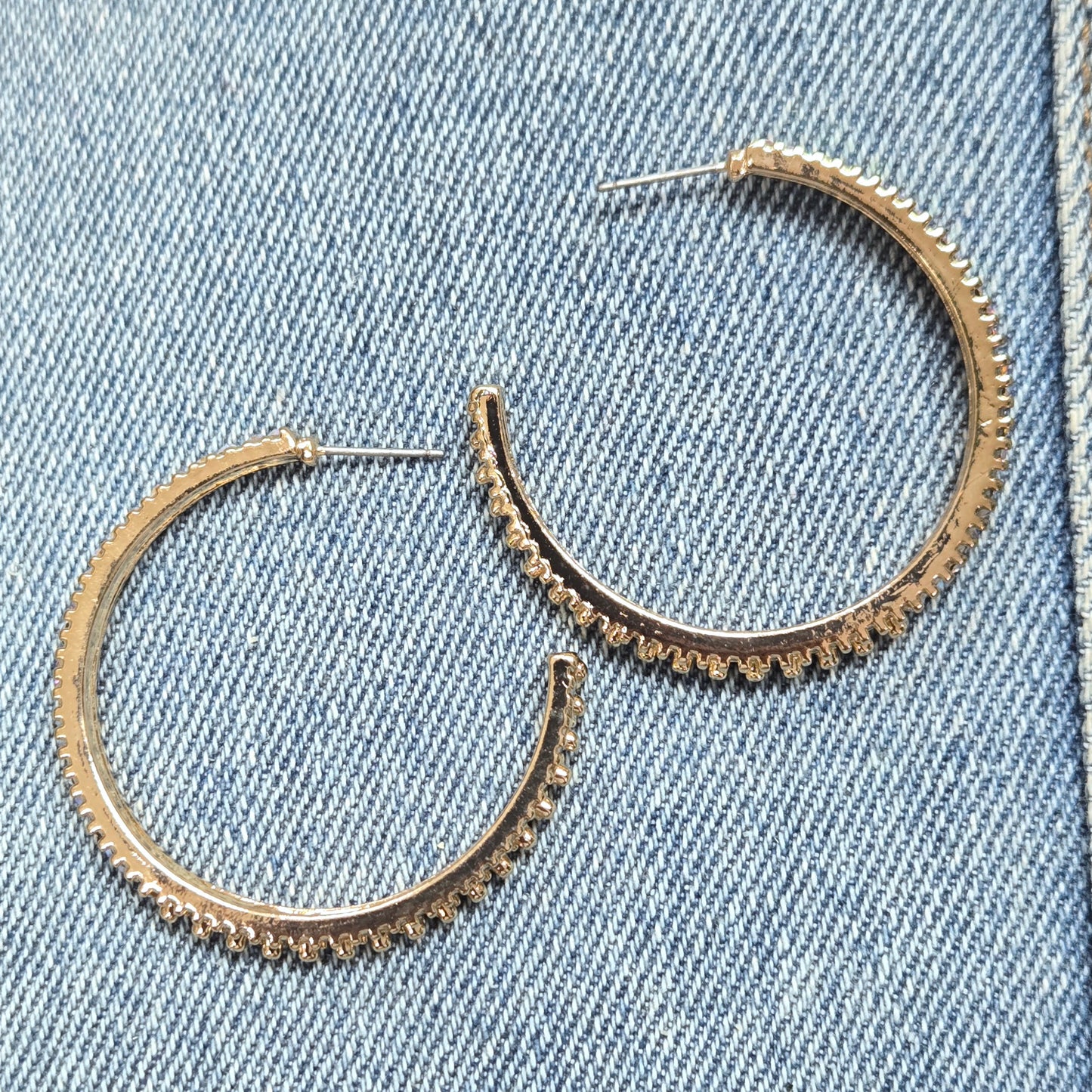 E1327 IE7683 Drop Post Hoop Earrings