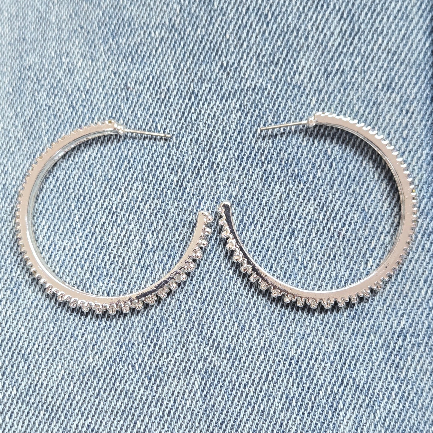 E1327 IE7683 Drop Post Hoop Earrings