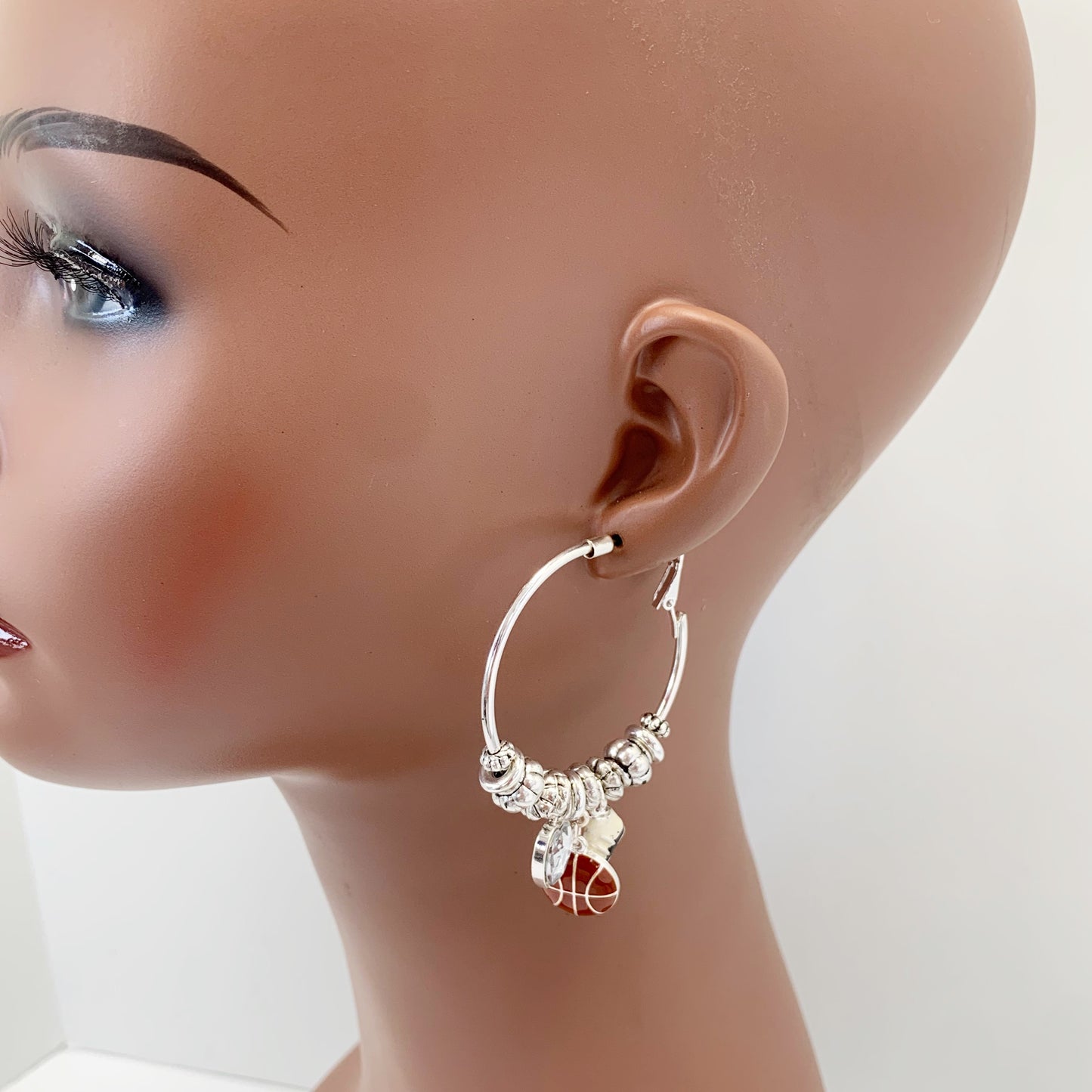 Sports Charm Hoop Earrings | E0332
